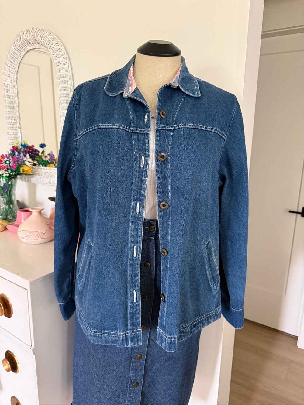 90’s Size 18 - Plus Size Alia Denim Jacket - Blue